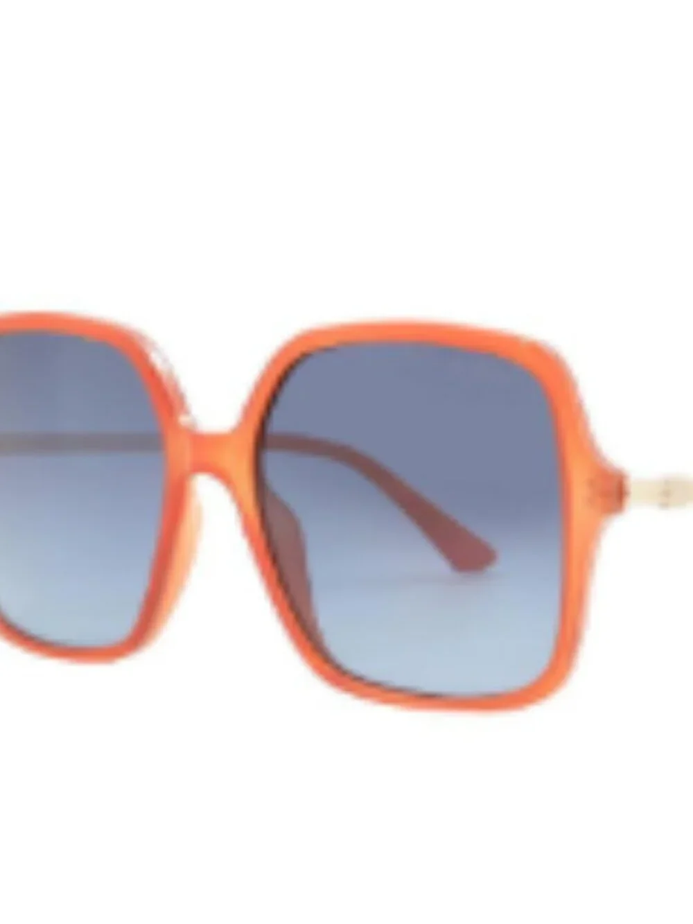 GUESS Oversized Square Sunglasses | Coral Orange Frame | Gray Gradient Lenses |